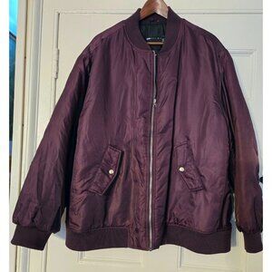 ASOS Purple Oversized Bomber Jacket, Size 8